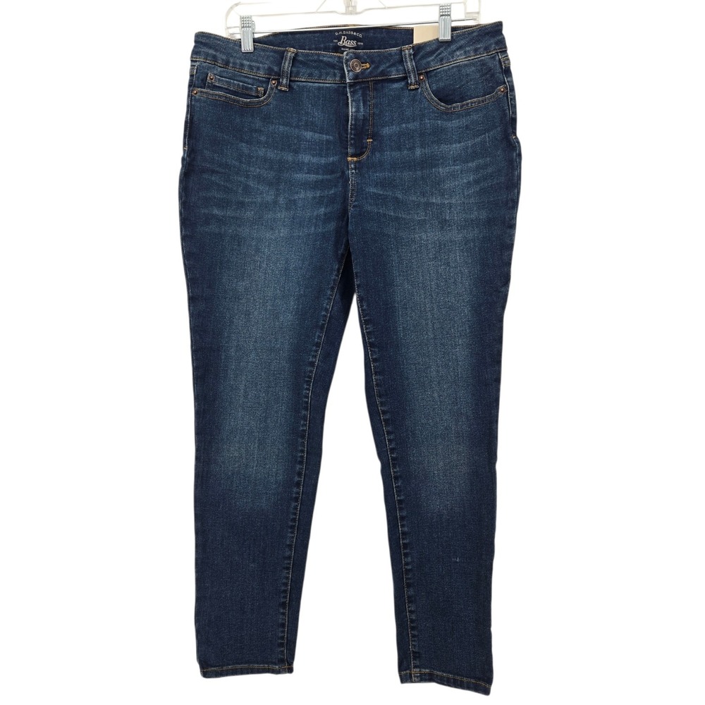GH Bass Jeans Women's 14 Contour Skinny Fit Slim Stomach Control Stretch Medium